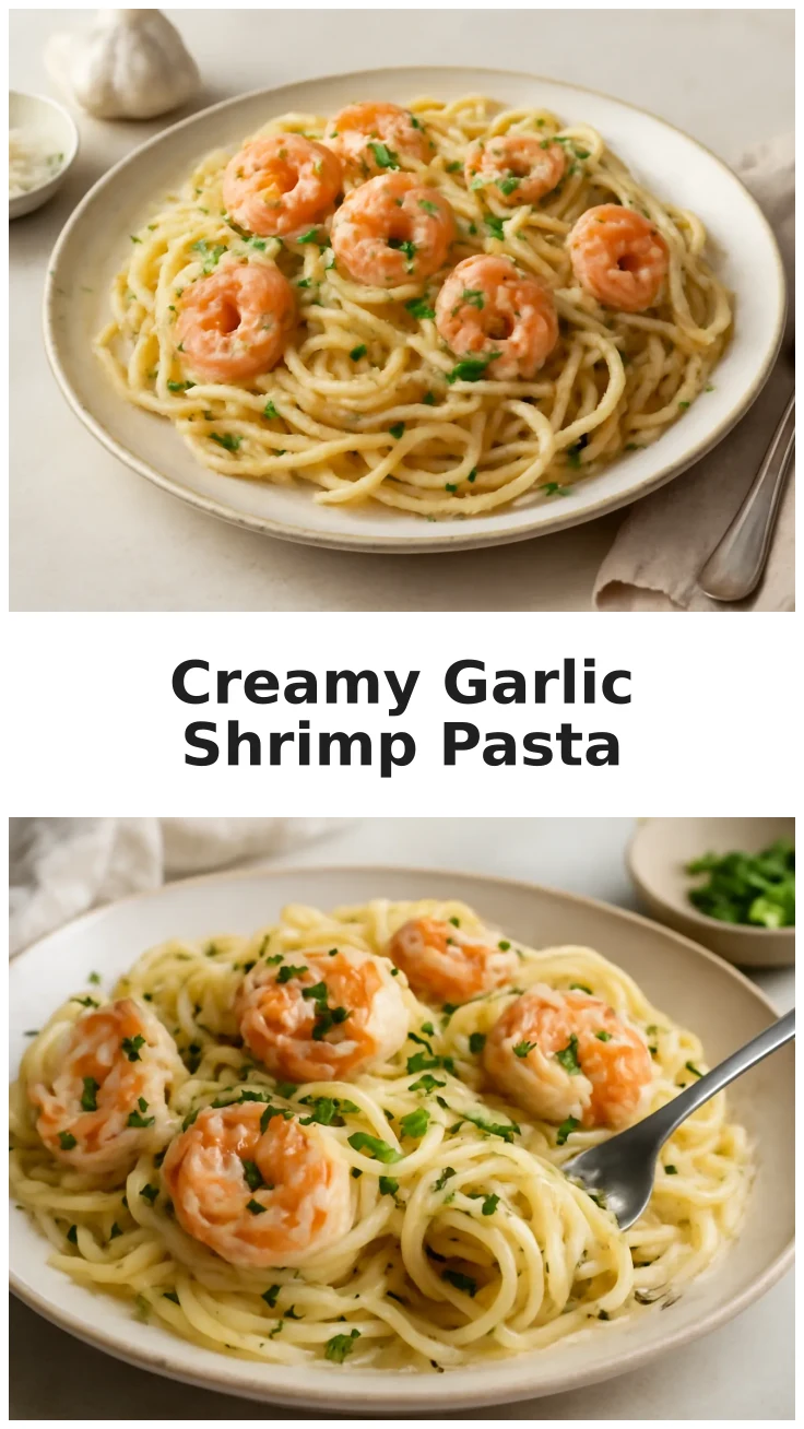 Creamy Garlic Shrimp Pasta Recipe - Easy & Delicious 4 Creamy Garlic Shrimp Pasta Recipe - Quick and Flavorful