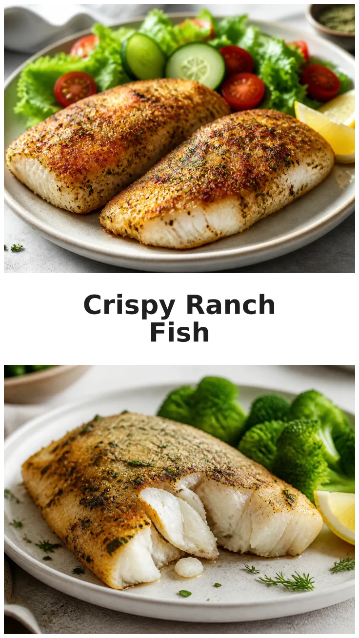 Crispy Air Fryer Ranch Fish Fillets with Zesty Seasoning Crispy Air Fryer Ranch Fish Fillets with Zesty Seasoning