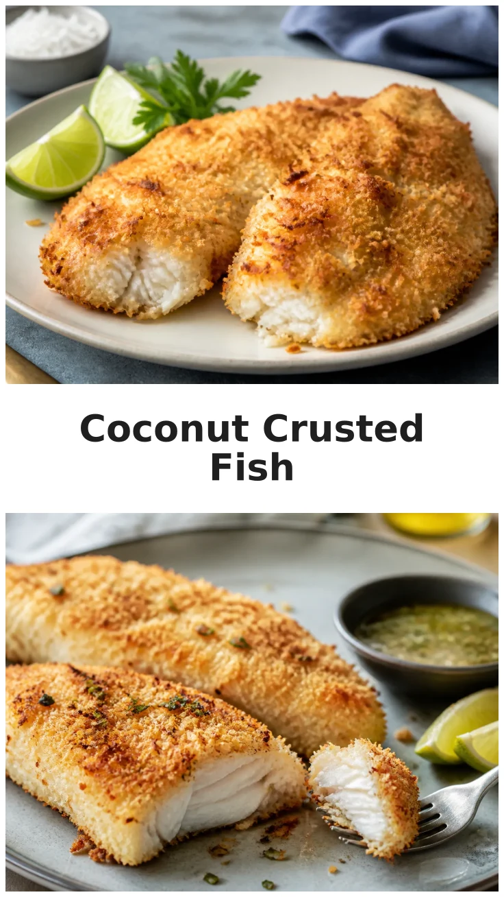 Crispy Air Fryer Coconut Crusted Fish with Tropical Flavor Crispy Air Fryer Coconut Crusted Fish with Tropical Flavor