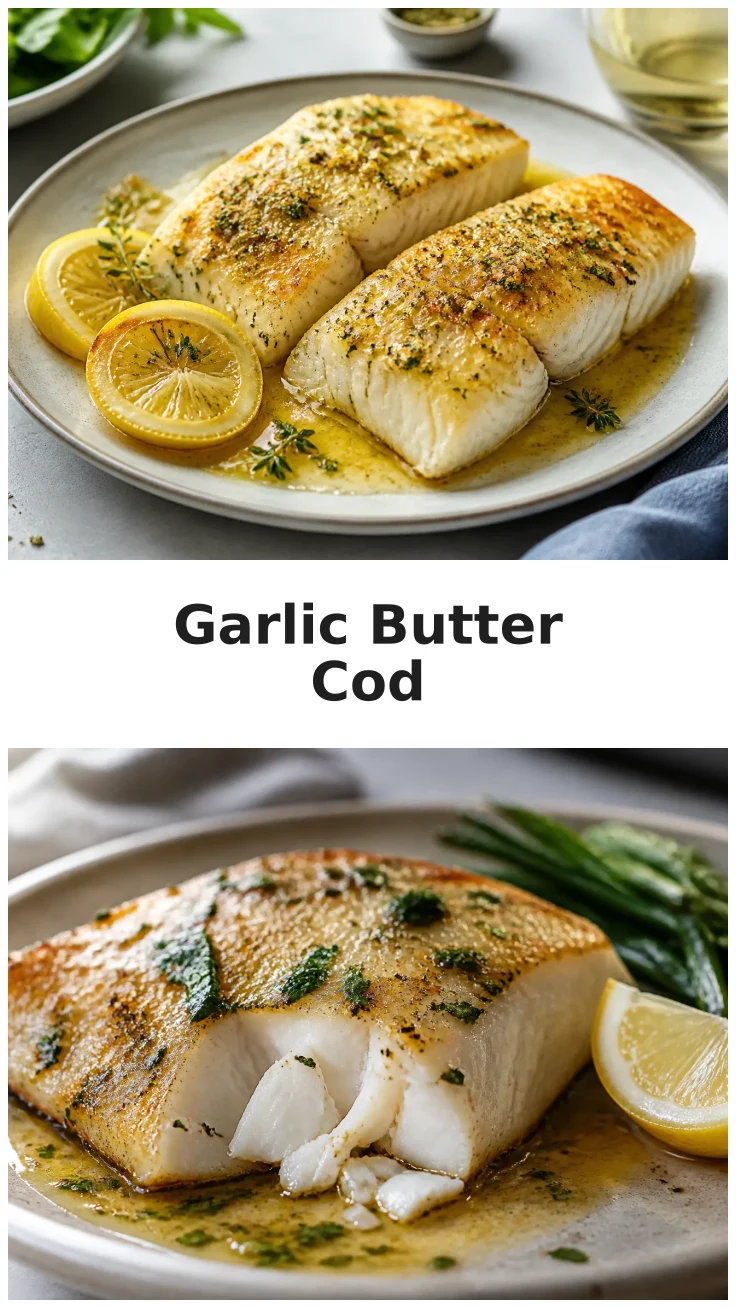 Juicy Garlic Butter Oven Cod Recipe for Dinner Juicy Garlic Butter Oven Cod Recipe for Dinner