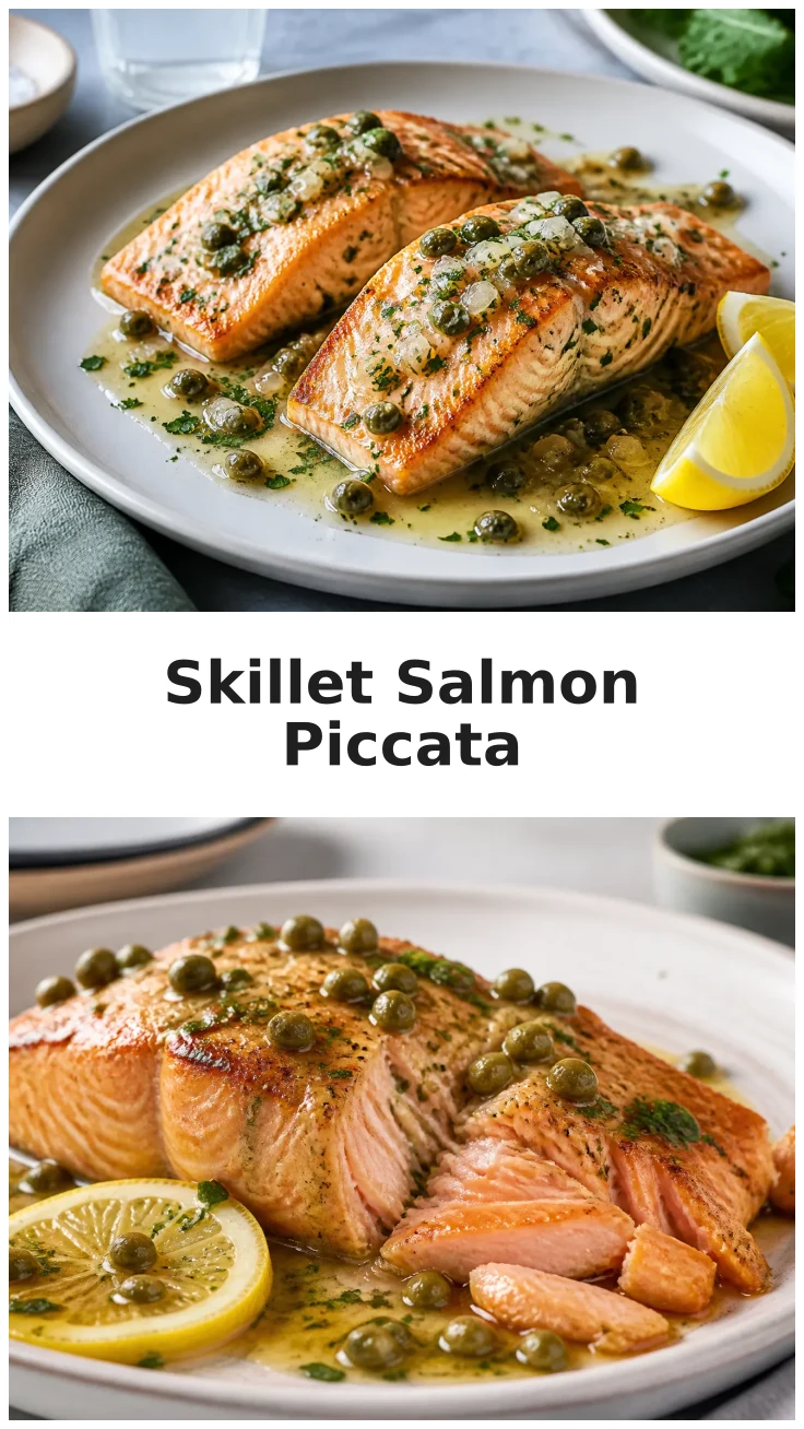 Bright Skillet Salmon Piccata with Lemon Caper Sauce Bright Skillet Salmon Piccata with Lemon Caper Sauce