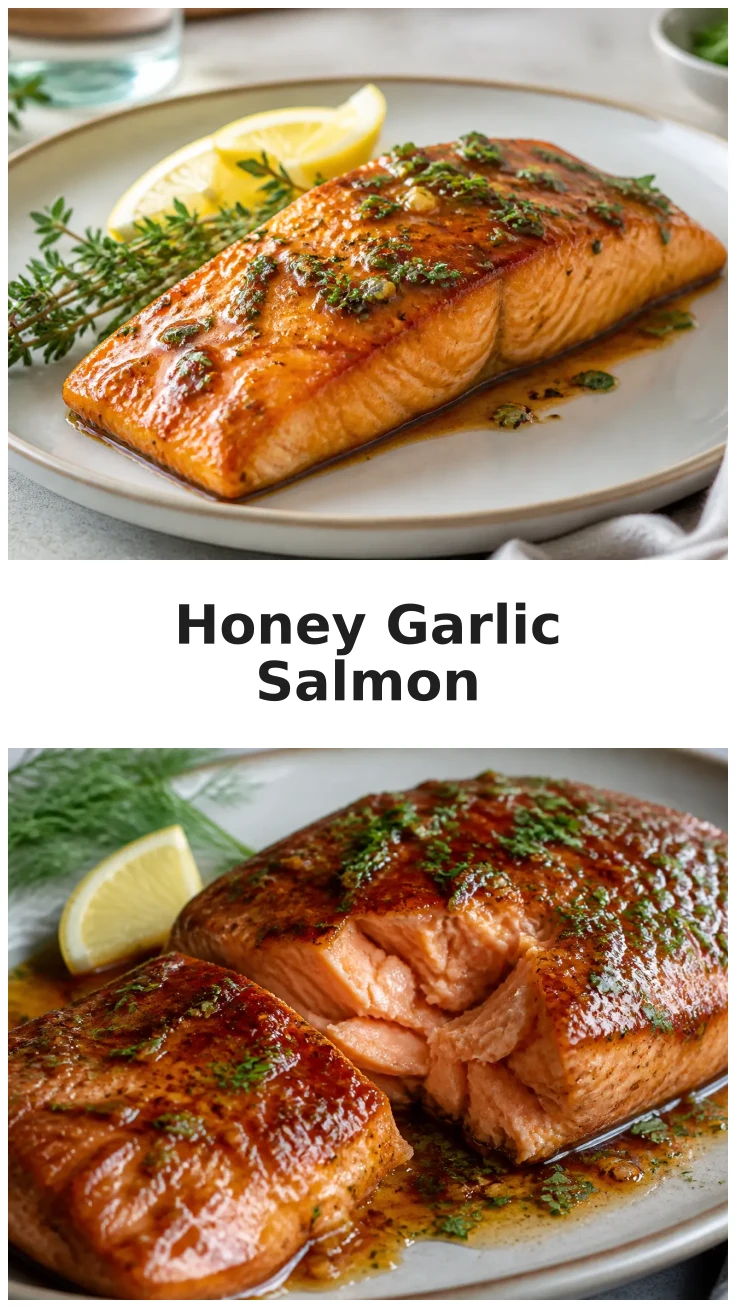 Juicy Skillet Honey Garlic Salmon for Dinner Juicy Skillet Honey Garlic Salmon for Dinner
