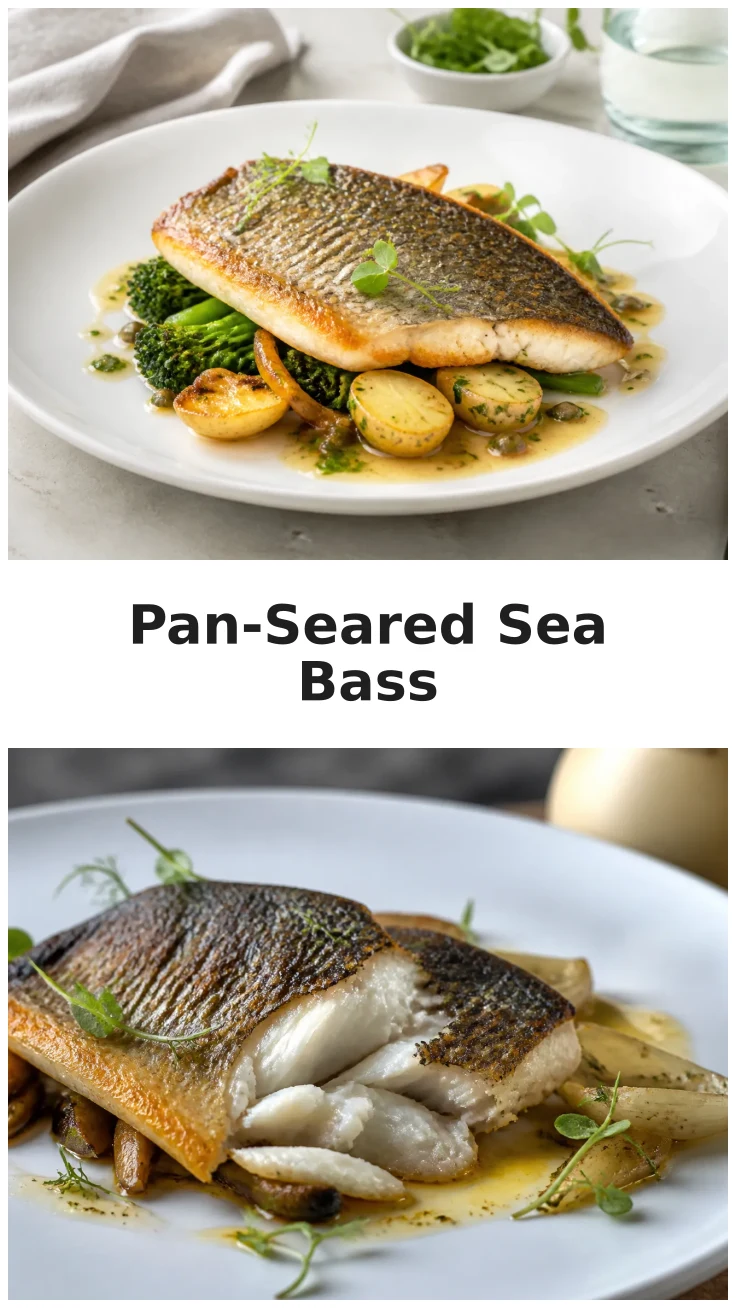 Golden Skillet Pan-Seared Sea Bass Recipe for Dinner Golden Skillet Pan-Seared Sea Bass Recipe for Dinner
