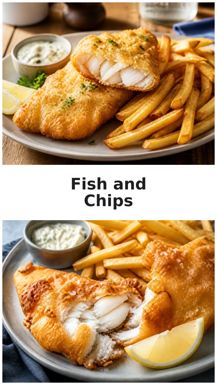 Crispy Beer-Battered Cod Fish and Chips Recipe Crispy Beer-Battered Cod Fish and Chips Recipe