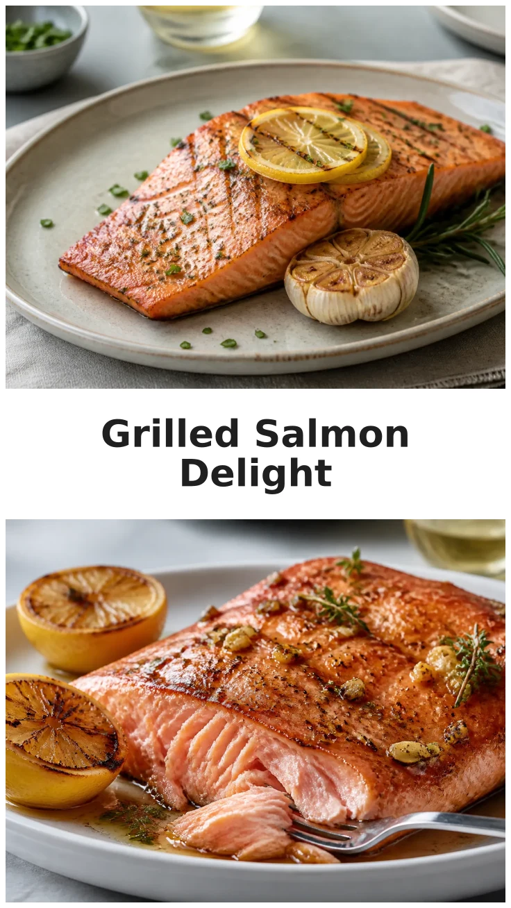 Juicy Grilled Salmon with Lemon Garlic for Summer Evenings Juicy Grilled Salmon with Lemon Garlic for Summer Evenings