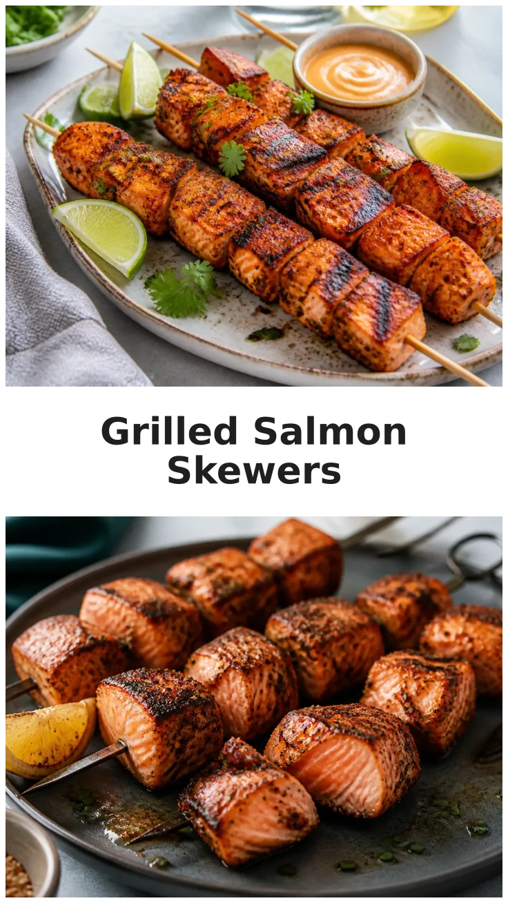 Spicy Blackened Grilled Salmon Skewers Recipe Spicy Blackened Grilled Salmon Skewers Recipe
