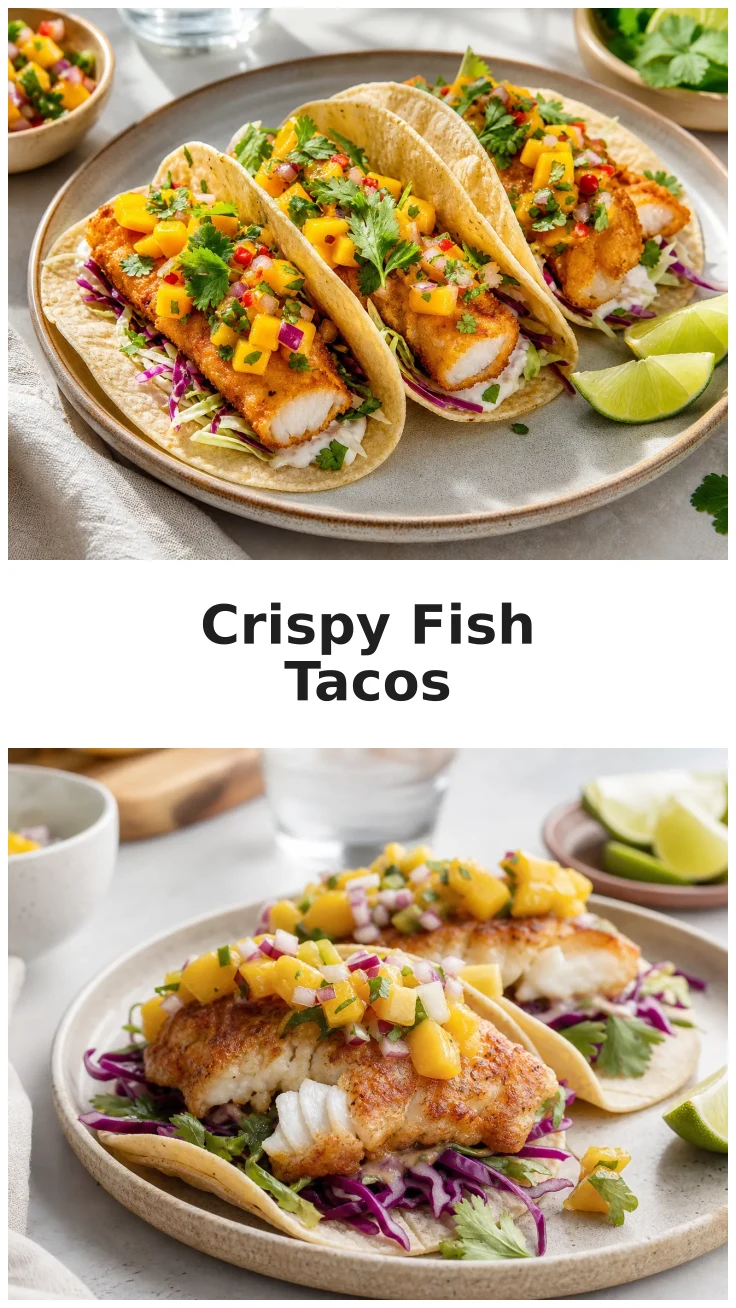 Crispy Air Fryer Fish Tacos with Fresh Mango Salsa Recipe Crispy Air Fryer Fish Tacos with Fresh Mango Salsa Recipe