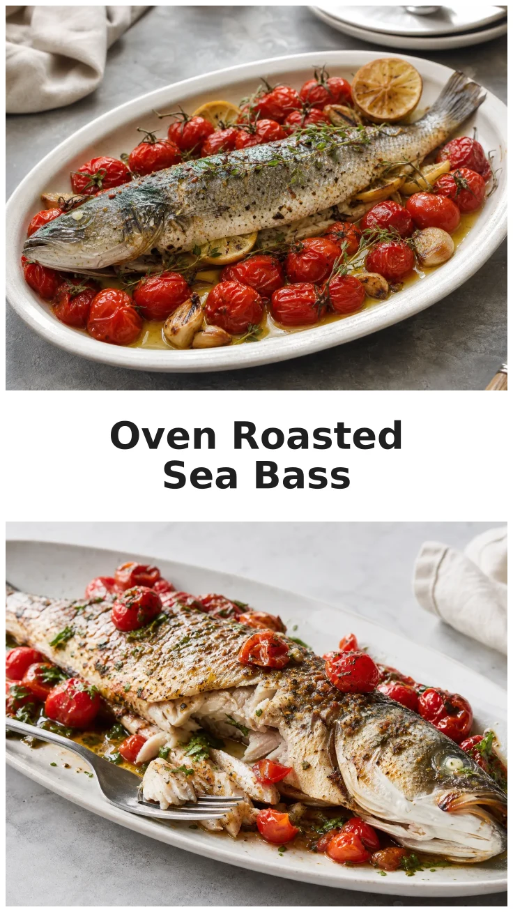Fresh Oven Roasted Sea Bass with Cherry Tomatoes Recipe Fresh Oven Roasted Sea Bass with Cherry Tomatoes Recipe