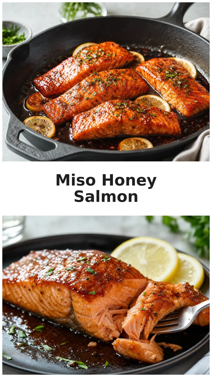 Glazed Skillet Miso Honey Salmon Recipe for Dinner Glazed Skillet Miso Honey Salmon Recipe for Dinner