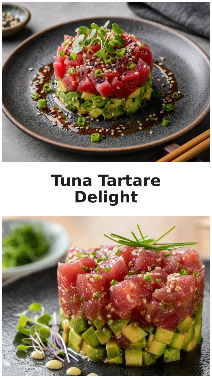 Fresh Tuna Tartare with Avocado and Sesame Fresh Tuna Tartare with Avocado and Sesame