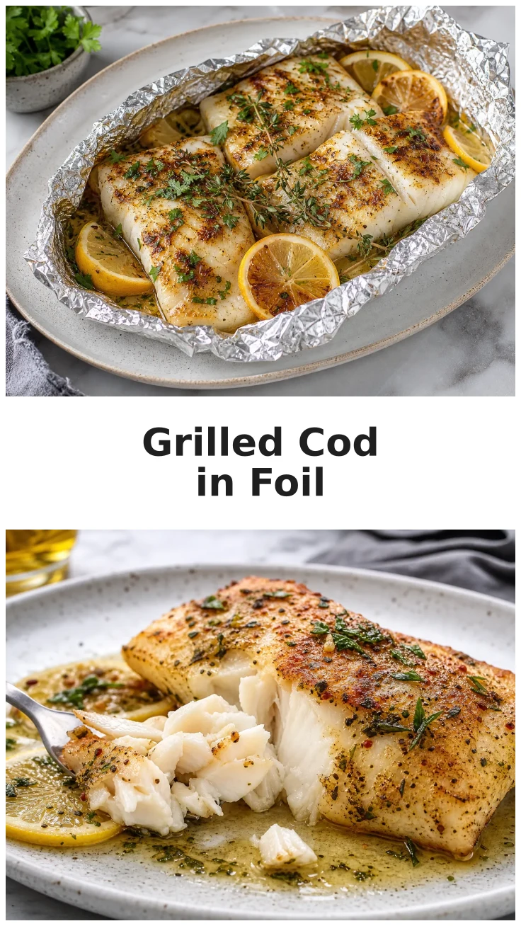 Juicy Grilled Cod in Foil for a Flavorful Dinner Juicy Grilled Cod in Foil for a Flavorful Dinner