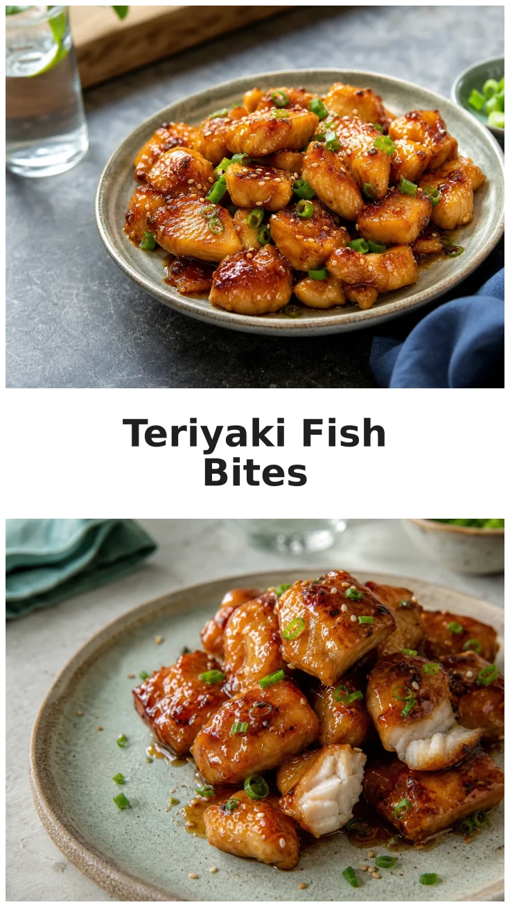 Sticky Air Fryer Teriyaki Fish Bites Recipe