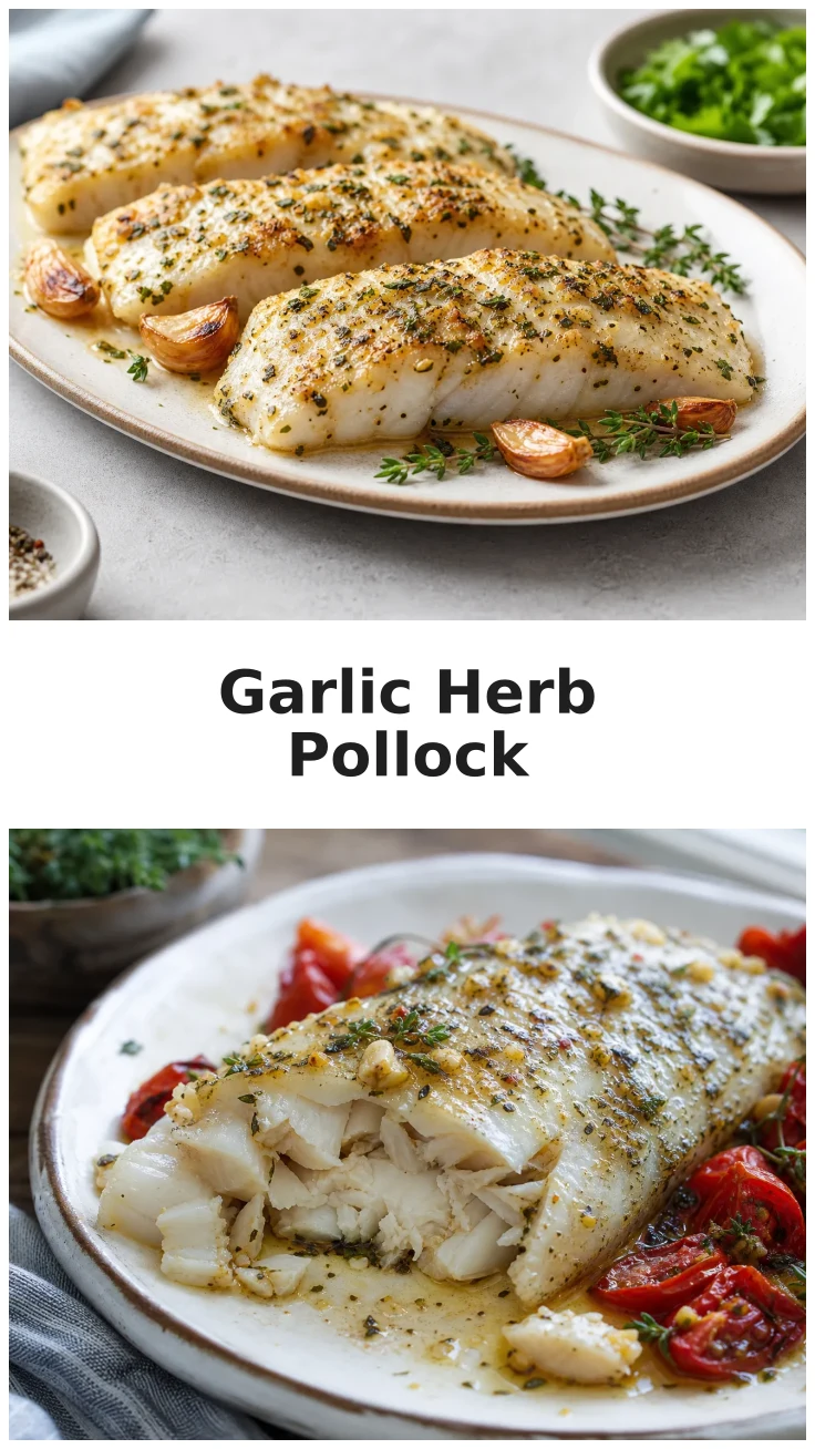 Garlic Herb Sheet Pan Pollock for Easy Dinners Garlic Herb Sheet Pan Pollock for Easy Dinners