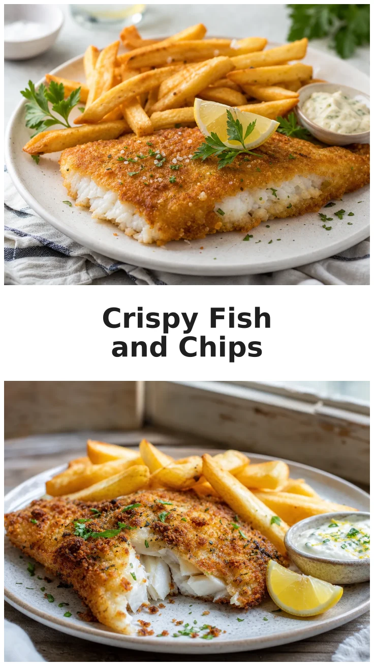 Crispy Oven Baked Fish and Chips Recipe for Family Dinners Crispy Oven Baked Fish and Chips Recipe for Family Dinners