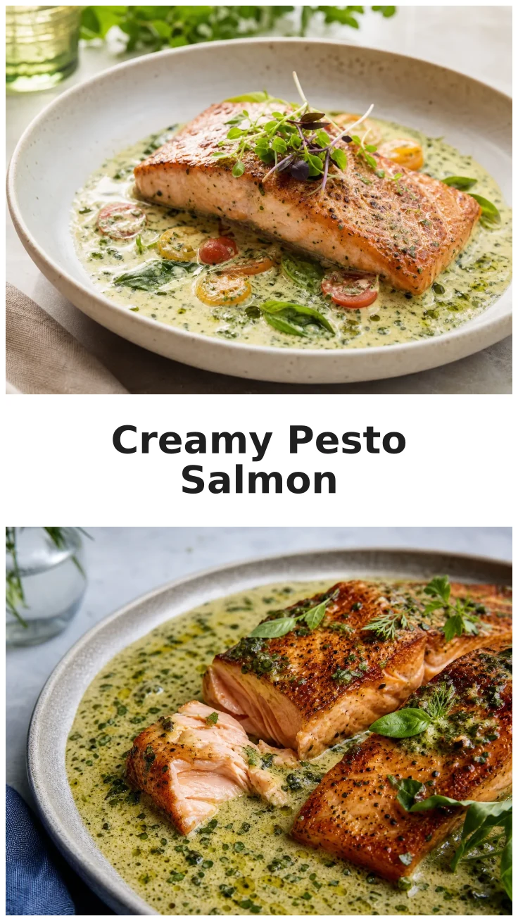 Creamy Skillet Pesto Salmon Recipe for a Delicious Dinner Creamy Skillet Pesto Salmon Recipe for a Delicious Dinner