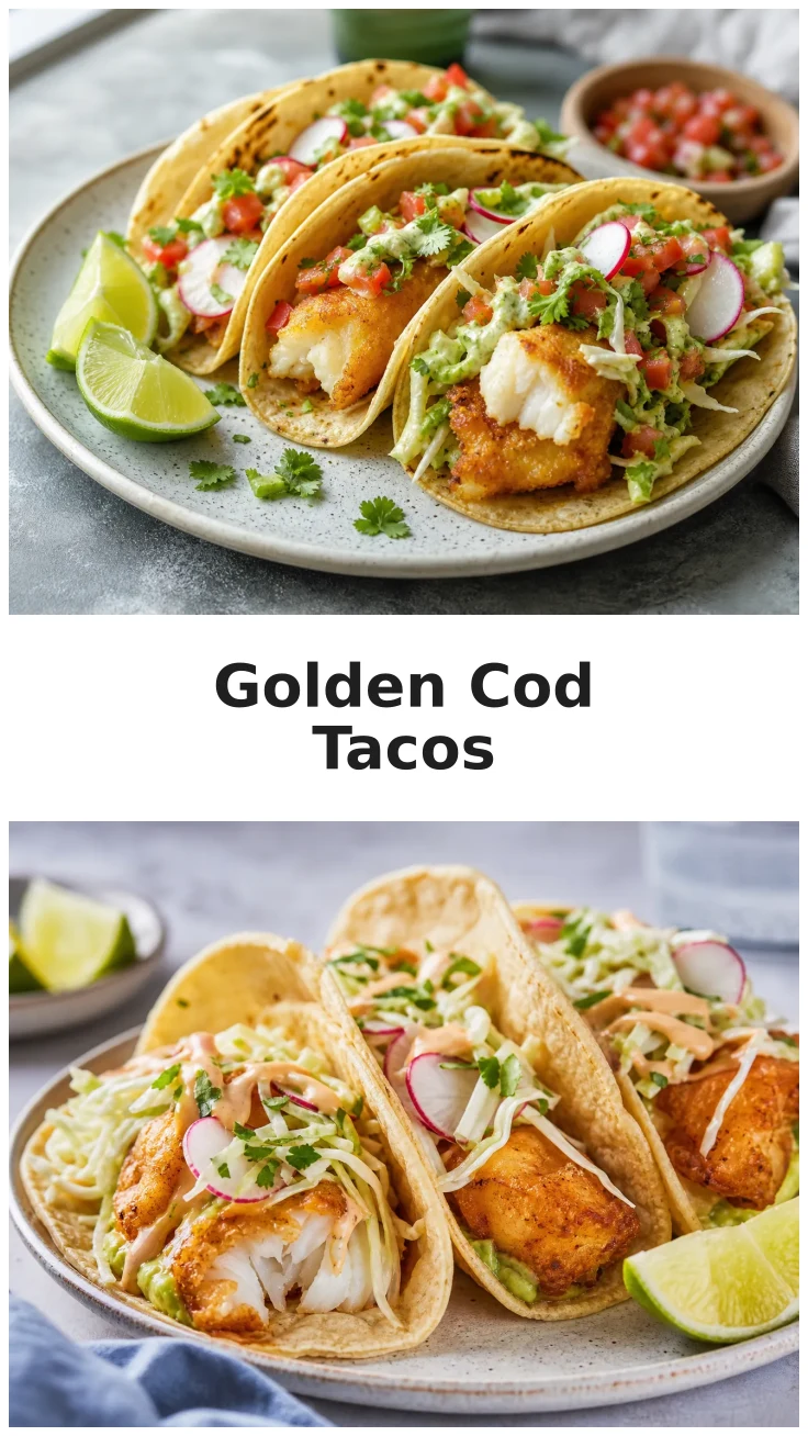 Golden Cod Tacos Air Fryer Recipe for Easy Weeknight Meals Golden Cod Tacos Air Fryer Recipe for Easy Weeknight Meals