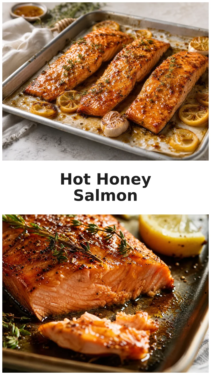 Golden Baked Hot Honey Salmon Sheet Pan Dinner