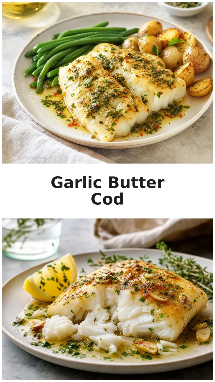 Golden Baked Garlic Butter Cod Fillets Recipe Golden Baked Garlic Butter Cod Fillets Recipe