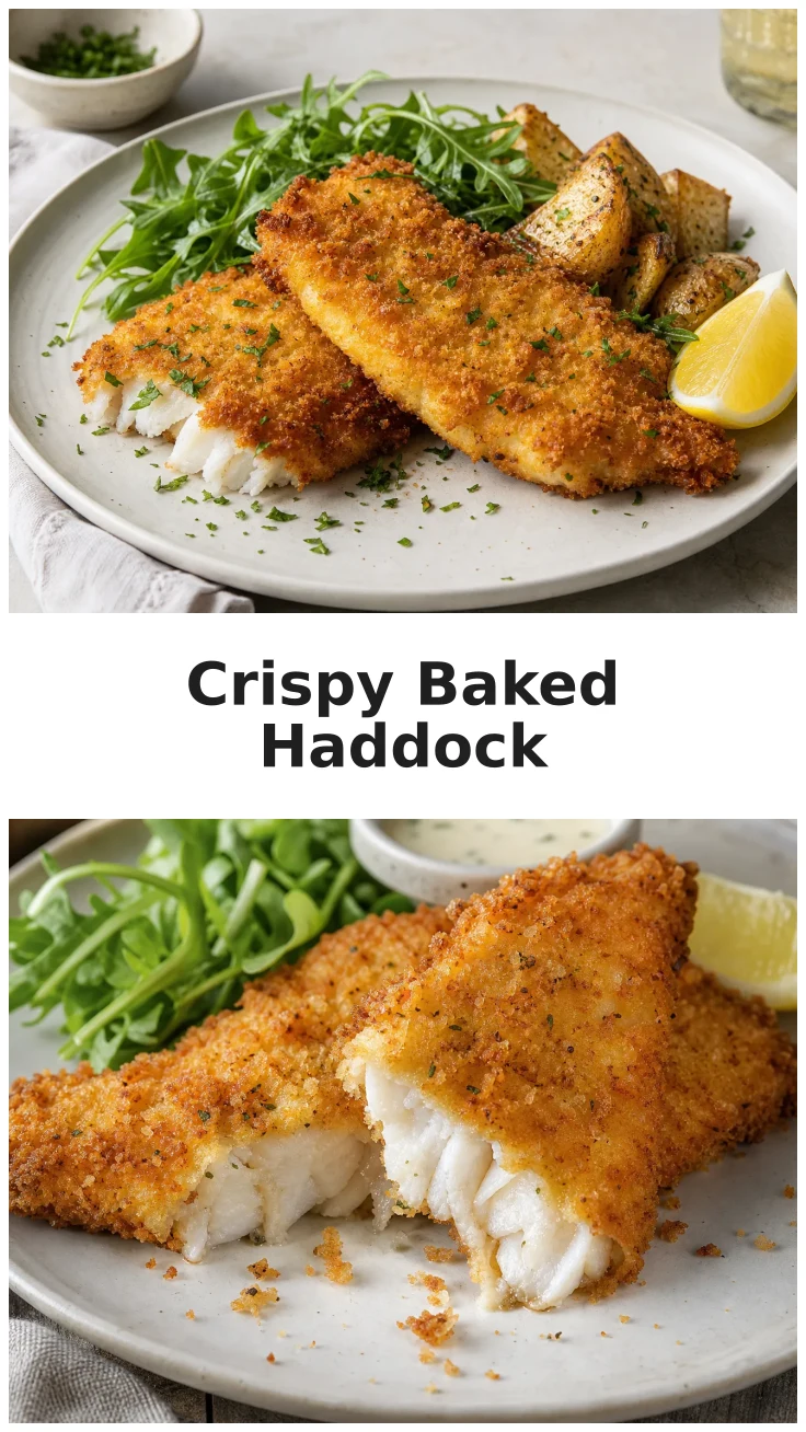 Golden Baked Panko Crusted Haddock Recipe Golden Baked Panko Crusted Haddock Recipe