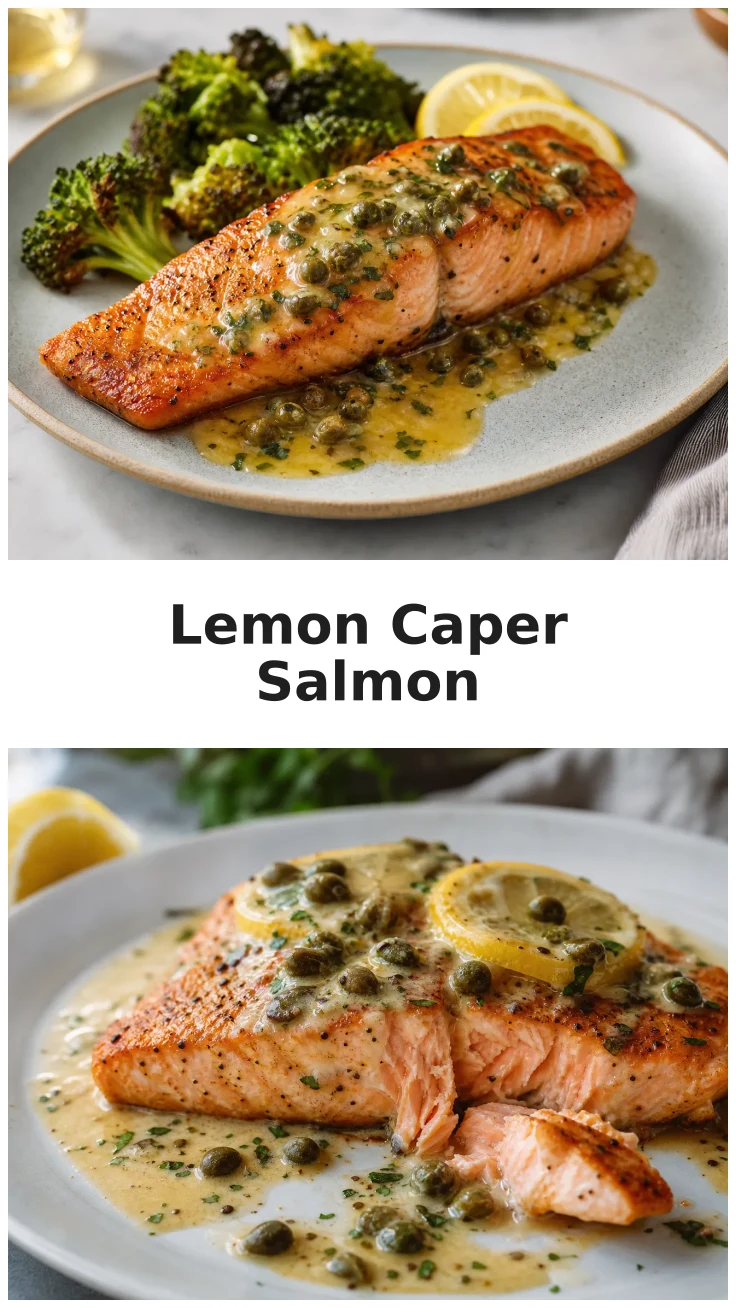 Golden Lemon Caper Salmon Skillet Recipe Golden Lemon Caper Salmon Skillet Recipe