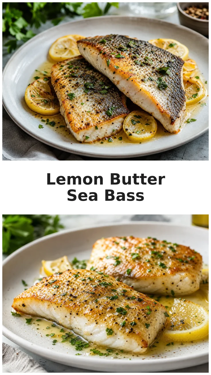 Juicy Lemon Butter Sea Bass Skillet Recipe for Easy Dinner Juicy Lemon Butter Sea Bass Skillet Recipe for Easy Dinner
