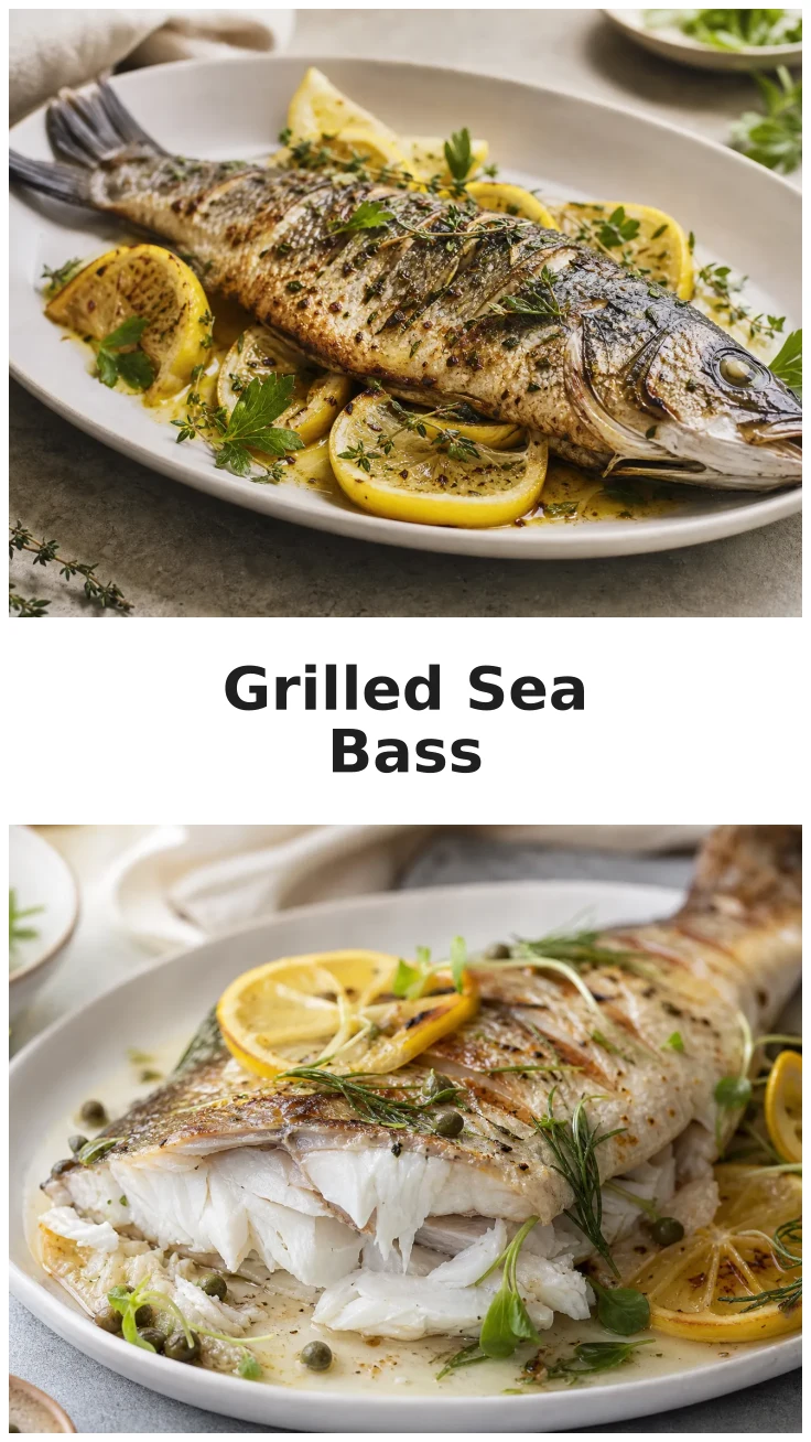 Fresh Grilled Sea Bass with Herbs for a Delightful Dinner Fresh Grilled Sea Bass with Herbs for a Delightful Dinner