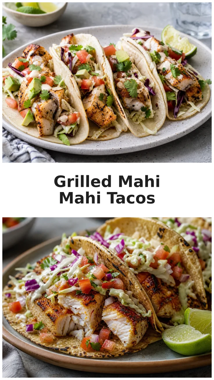 Fresh Grilled Mahi Mahi Tacos with Zesty Slaw Fresh Grilled Mahi Mahi Tacos with Zesty Slaw