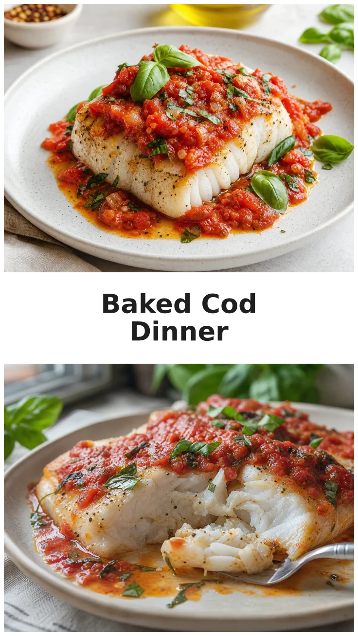 Baked Cod with Tomato Basil Sauce Recipe for a Delicious Dinner