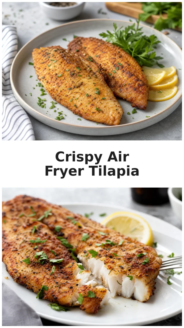 Golden Crispy Air Fryer Tilapia Fillets Recipe
