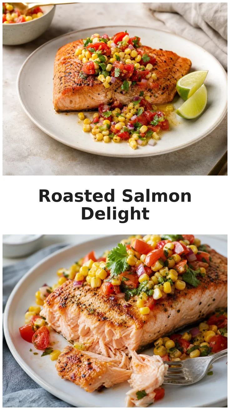 Oven Roasted Salmon with Corn Tomato Salsa Recipe Oven Roasted Salmon with Corn Tomato Salsa Recipe