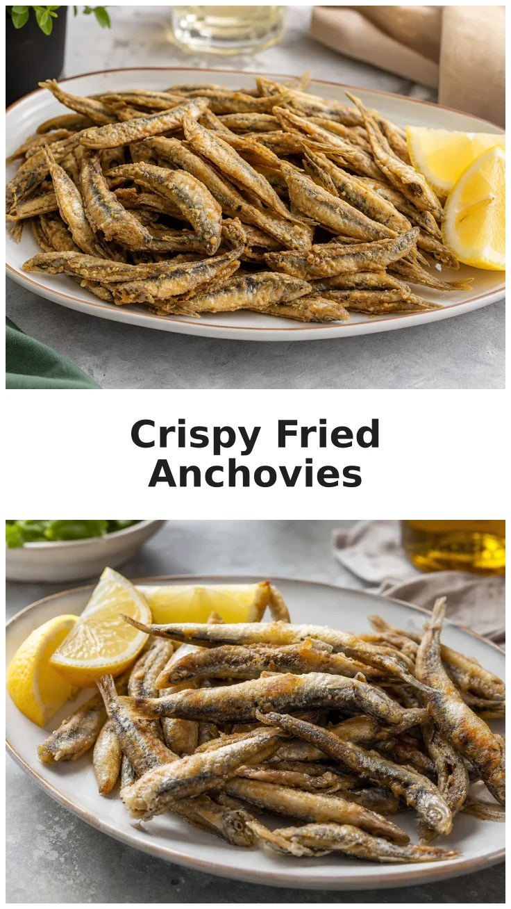 Crispy Skillet Fried Anchovies with Lemon Recipe Crispy Skillet Fried Anchovies with Lemon Recipe