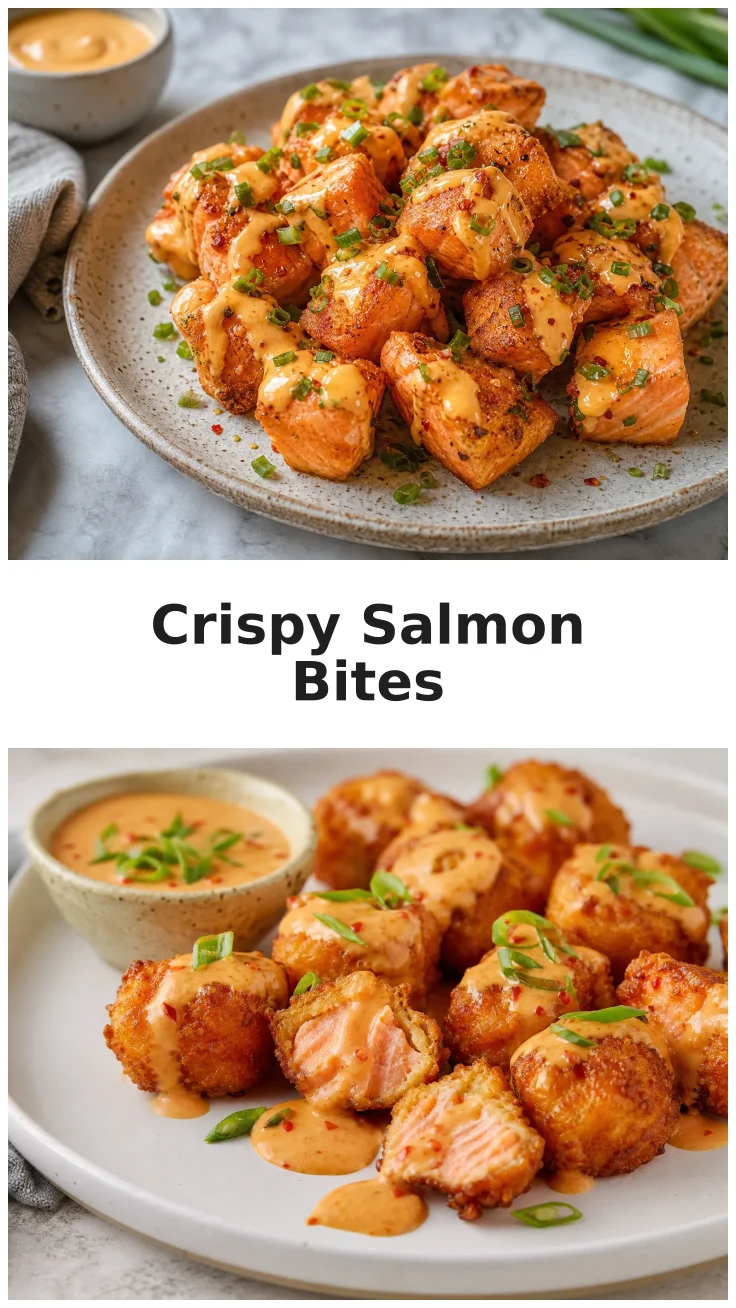 Crispy Skillet Salmon Bites with Bang Bang Sauce Recipe Crispy Skillet Salmon Bites with Bang Bang Sauce Recipe