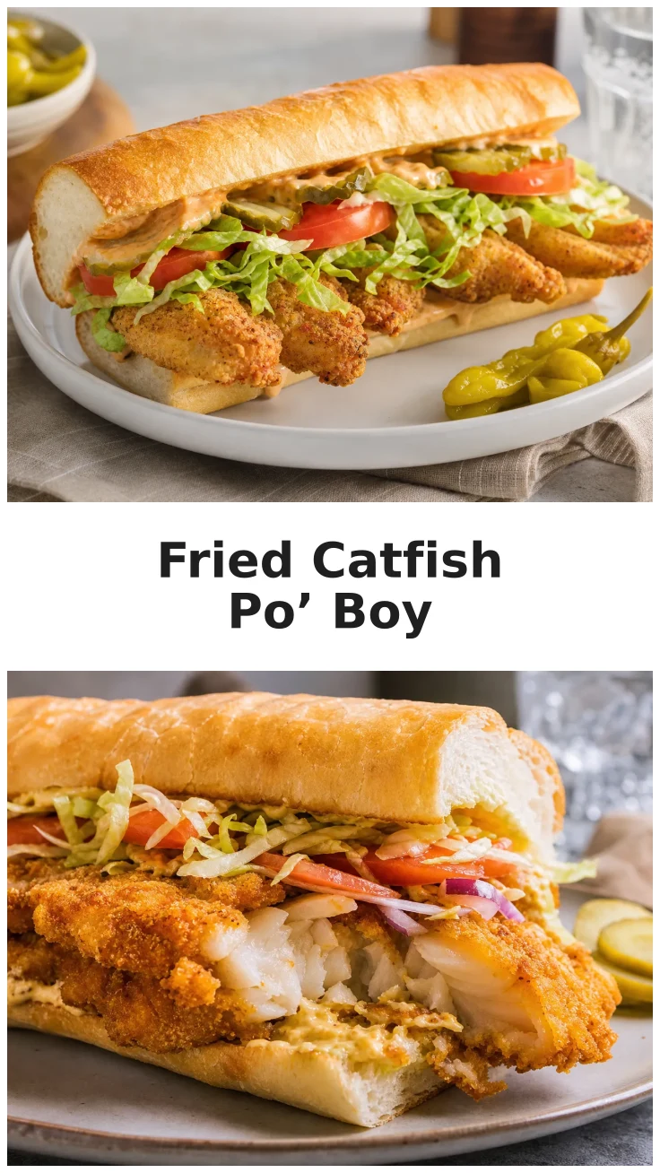 Crispy Fried Catfish Po’ Boy Sandwich Recipe Crispy Fried Catfish Po’ Boy Sandwich Recipe