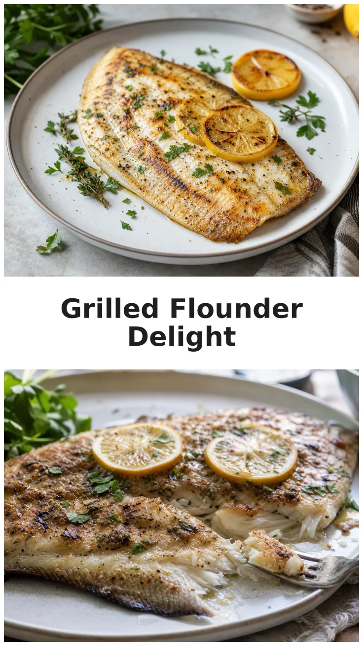 Fresh Grilled Flounder with Lemon for a Delightful Meal Fresh Grilled Flounder with Lemon for a Delightful Meal