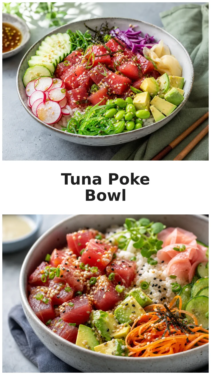 Fresh Sesame Ginger Tuna Poke Bowl Recipe Fresh Sesame Ginger Tuna Poke Bowl Recipe