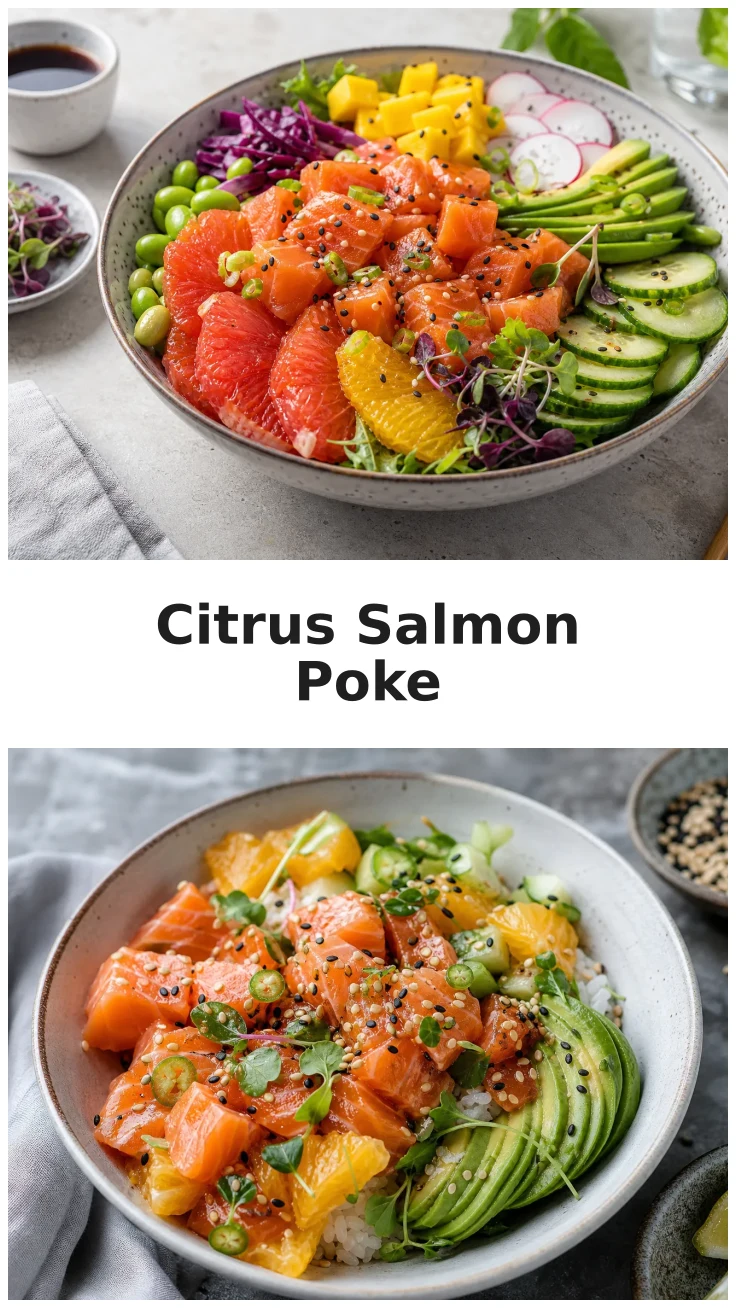 Fresh Citrus Salmon Poke Bowl Recipe Fresh Citrus Salmon Poke Bowl Recipe