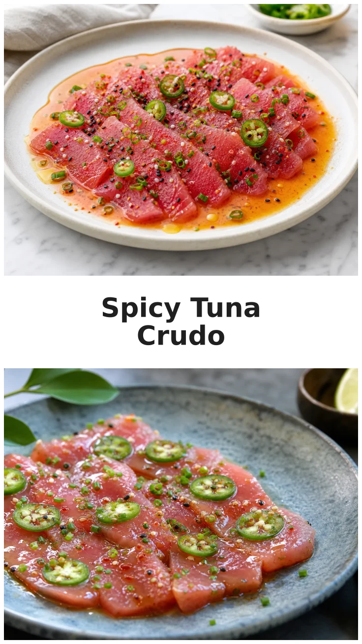 Spicy Tuna Crudo with Jalapeño Recipe for a Fresh Appetizer