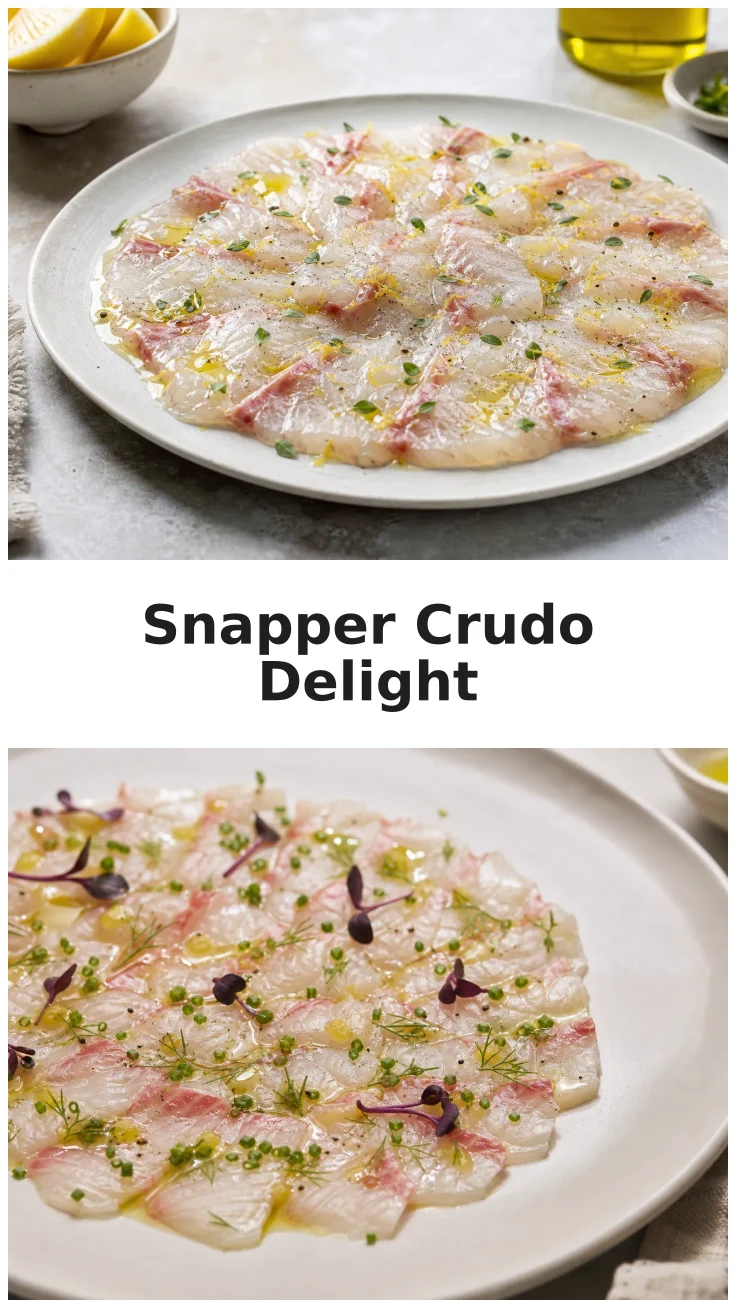 Fresh Snapper Crudo with Lemon and Olive Oil Recipe Fresh Snapper Crudo with Lemon and Olive Oil Recipe