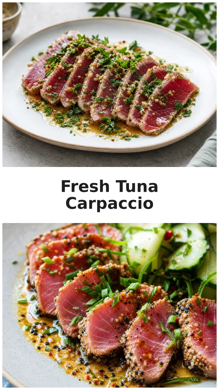 Delicate Fresh Tuna Carpaccio for Elegant Appetizers Delicate Fresh Tuna Carpaccio for Elegant Appetizers
