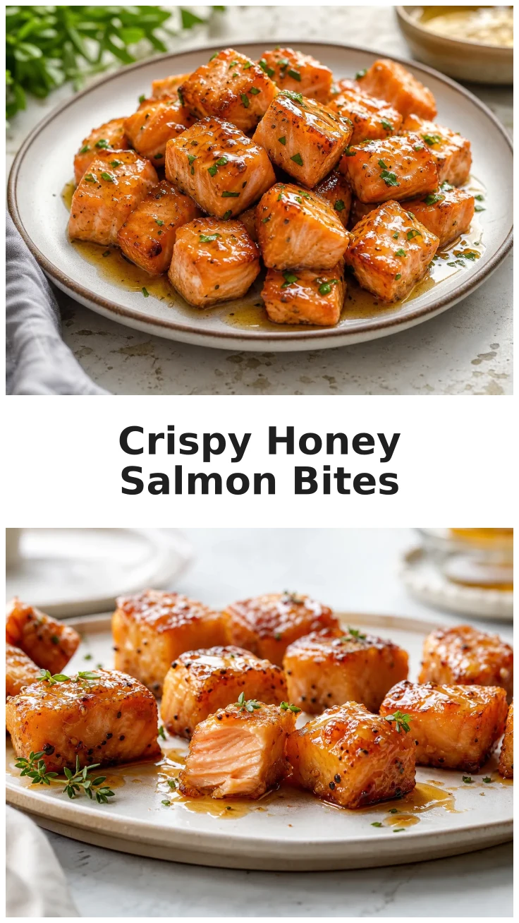 Golden Crispy Honey Salmon Bites Air Fryer Recipe Golden Crispy Honey Salmon Bites Air Fryer Recipe